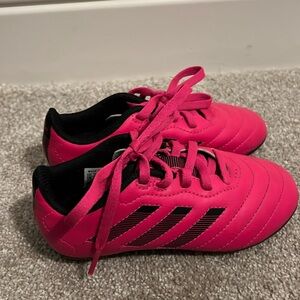 Girls adidas soccer cleats. In great condition. Size 11. Hot pink.